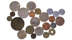 karışık yerli madeni para ve osmanlı penez lotu