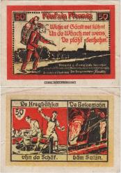 *** ALMANYA 50 PFENNİG 1921 NOTGELD-SPEİCHER BELEDİYESİ. ÇOK ÇOK TEMİZ.