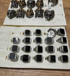 ÇELİK YÜZÜKLER 52 Adet toplu olarak satılık