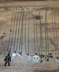 Çeşit çeşit mini çelik zincir kolyeler 13 Adet Toplu olarak satılık