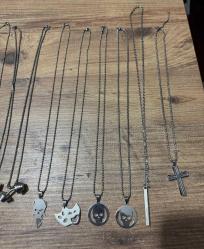 Çeşit çeşit mini çelik zincir kolyeler 13 Adet Toplu olarak satılık