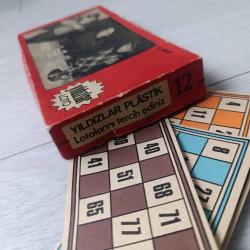 Vintage...  12 Adet Tombala Kartı ve Kutusu