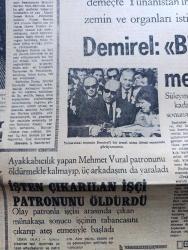 Ankara Gazetesi - Turkish Newspaper - 26 Ağustos 1976 - günün meselesi huzursuzluk denizi - Richard Burton bir mankenle evlendi fotoğraf - Süleyman Demirel Birlik olmaya mecburuz dedi fotoğraf - işten çıkarılan işçi Mehmet Vural patronunu öldürdü - İzmir fuarını 6 günde 548 bin kişi gezdi - bebek belediye gazinosunda Hamiyet Yüceses Öztürk Serengil Feri Cansel Ayten Alpman - Lido'da Bülent Oral Parazitler Sevda Seren - Gar Gazinosu'nda Zeki Müren Mine Mutlu ve Edip Akbayram - Seks ve cinayet - Türkiye İş Bankası - Cemo filmi Yıldız sinemasında - Dağlar kızı Reyhan filmi renk sinemasında - süt kardeşler filmi Reks sinemasında - TRT radyo programı - Saatçi Şükrü Ülgen - Rumlar Kolombo'da yenilgiye uğradı - KTFD Başbakan yardımcısı ve Dışişleri Bakanı Vedat Çelik alınan karar Kıbrıs Türk toplumunun aleyhine değildir dedi - Kıbrıs şiirlerinden seçmeler şehitlerimiz şiiri - Girne Dorona Otel - Lefkoşe açık hava aile gazinosu - Kıbrıs yemekleri - Alasya lokantası - Özsoy gazinosu