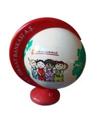 vintage Türk Kızılayı-Ziraat Bankası dünya kumbara & 16 cm