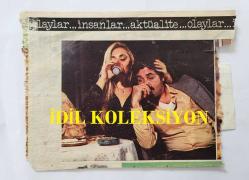 BANU ALKAN'IN DERGİDEN KESİLME FOTOĞRAFI - 10 x 8 cm EBADINDA - BANU ALKAN & FERDİ TAYFUR