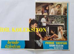 BANU ALKAN'IN LOBİ KARTTAN KESİLME FOTOĞRAFI - 24 x 20 cm EBADINDA - BANU ALKAN ve FERDİ TAYFUR ''BEN DE ÖZLEDİM'' FİLMİ. SÜMER TİLMAÇ