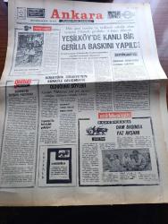Ankara Gazetesi - Turkish Newspaper - 12 Ağustos 1976 - günün meselesi Akdeniz'de iktidar politikası - yeşilköy'de kanlı bir gerilla baskını yapıldı - İsrail uçağına Filistin Kurtuluş örgütünce yapılan baskında güvenlik kuvvetlerimiz 1,5  saat aralıksız çarpıştı - Necmettin Erbakan Güneydoğu gezisine çıkıyor - Fahri Korutürk Türkiye'nin süratle gelişmekte olduğunu söyledi - Dam başında Yaz akşamı yazan Şemsi Belli - çocuk edebiyatı yazan Enver Naci Gökşen - Florya belediye gazinosunda Semiha Yankı Celal Şahin Saadet Sun - Gar gazinosunda Sevim Tuna Ayla Algan Nazan Şoray Ayhan Işık - Caddebostan maksim'de Gönül Yazar Ahmet Özhan Müjdat Gezen Seyyal Taner - iç çamaşırı giymeyen bayanlar kentlerde trafik kazalarının artışına neden oluyor - sev kardeşim filmi başrolde Tarık Akan Yıldız sinemasında - kahramanlar filmi başrolde Fikret Hakan kısmet sinemasında - Baba bizi eversene filmi başrolde Barış Manço Sayanora sinemasında - yaşam kavgası filmi başrolde Ayhan Işık İnci sinemasında