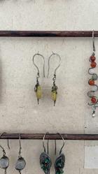 El İşçiliği Gümüş Sarı Serpantin (Serpentine) Küpe