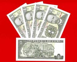 5 Adet CUBA 1 Peso 2016 p128g UNC ÇİL