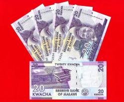 5 Adet MALAWI 20 KWACHA 2020 UNC ÇİL