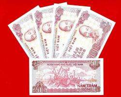 5 Adet Vietnam Viet Nam 500 Dong, 1988, P-101, UNC ÇİL