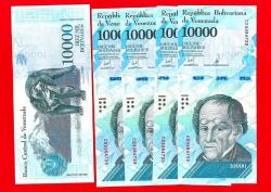 5 Adet Venezuela 10000 Bolivares 2017 P 98 UNC ÇİL