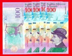 5 Adet Venezuela 100 Bolivares Soberanos P 106 2018 UNC ÇİL