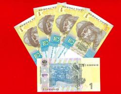 5 Adet UKRAINA 1 GRIVNA 2014 UNC ÇİL