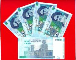 LOT.18 » 5 Adet IRAN 20.000 RIYAL UNC ÇİL