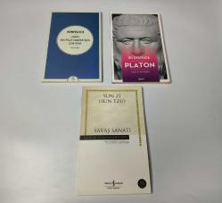 SAVAŞ SANATI SUN Zİ (SUN TZU)  - Platon 90 Dakikada - Konfüçyüs Aforizmalar - 3 Kitap Sıfır Ayarında