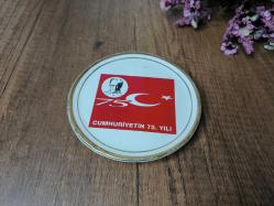 Cumhuriyet'in 75. Yılı Seramik Tabak - Eti Seramik Tabak - Atatürk Temalı Tabak