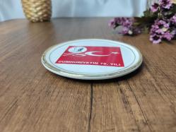 Cumhuriyet'in 75. Yılı Seramik Tabak - Eti Seramik Tabak - Atatürk Temalı Tabak