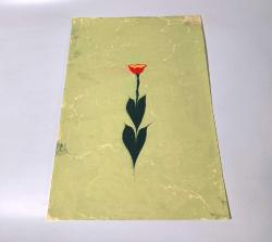 Ebru Sanatı - El İşi Ebru - Karanfil Çiçek Desenli - Duvar Dekoru - Sanatçı: Muhammed Aydın - 2013 Tarihli - 49 cm x 34 cm -