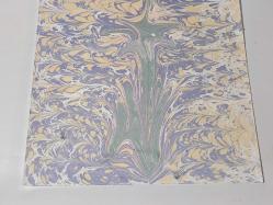 Ebru Sanatı - El İşi Ebru - Karanfil Çiçek Desenli - Duvar Dekoru - Sanatçı: Muhammed Aydın - 2013 Tarihli - 49 cm x 34 cm - Ebruu