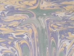 Ebru Sanatı - El İşi Ebru - Karanfil Çiçek Desenli - Duvar Dekoru - Sanatçı: Muhammed Aydın - 2013 Tarihli - 49 cm x 34 cm - Ebruu