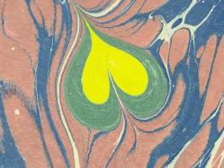 Ebru Sanatı - El İşi Ebru - KALP Desenli - Duvar Dekoru - Sanatçı: Muhammed Aydın - 2013 Tarihli - 49 cm x 35 cm -