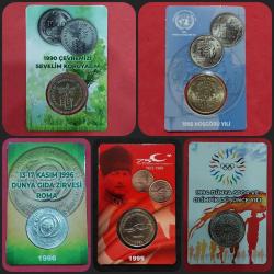 LOT.13 » 1990'LI YILLAR TEDAVÜL HATIRA TAM SET 5 ADET