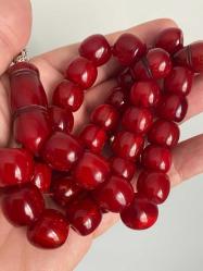 ORİJİNAL AFGAN SIKMA KEHRİBAR OSMANLI TARZI YARIM ASIRLIK