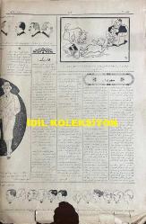 Osmanlıca Akbaba Mizah Dergisi-Gazetesi, Orijinal Dönem Basım, (Ottoman Magazine-Newspaper) - 6 Şubat 1928 - Sayı: 538 - Karikatürist Ramiz Gökçe'nin Çalışması: Hükümet, İçkiye, Kumara, Fuhuşa Karşı Şiddetle Mücadeleye Başladı.. 