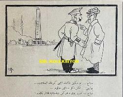 Osmanlıca Akbaba Mizah Dergisi-Gazetesi, Orijinal Dönem Basım, (Ottoman Magazine-Newspaper) - 6 Şubat 1928 - Sayı: 538 - Karikatürist Ramiz Gökçe'nin Çalışması: Hükümet, İçkiye, Kumara, Fuhuşa Karşı Şiddetle Mücadeleye Başladı.. 