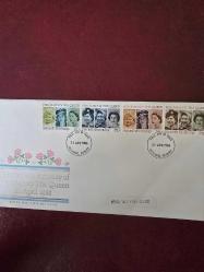 Birleşik Krallık Seriler: 60th Birthday of Queen Elizabeth II,  adressiz, orijinal bilgilendirme kartının (insert card) var, Kağıt:  Phosphorised