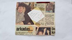 NURSELİ İDİZ'İN DERGİDEN KESİLME FOTOĞRAFI - 15 x 13 cm EBADINDA - NURSELİ İDİZ & TARIK AKAN