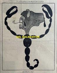 Osmanlıca Akbaba Mizah Dergisi-Gazetesi, Orijinal Dönem Basım, (Ottoman Magazine-Newspaper) - 11 Haziran 1925 - Rumi: 11 Haziran 1341 - Sayı: 263 - Milli Mücadele Karşıtı Bir Cemiyet Olan Tarikat-ı Salahiye'ye Dair Sultan Vahdettin'i Tasvir Eden İmzasız Kapak Karikatürü: Gazetelerden: Heyet-i Fesadiye'nin Başında Vahdettin Varmış! 