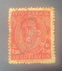 Yugoslavya Pulu - Yugoslavia Stamp -Postadan Geçmiş Pul Filateli -DAMGALI -  Kral Alexander Temalı Pul, 50 PARA - YABANCI PULLAR -NOSTALJİK DOĞUM GÜNÜ HEDİYESİ