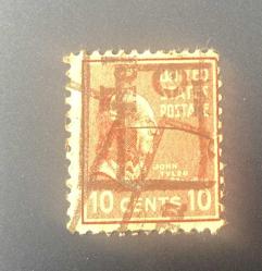 Amerika Birleşik Devletleri Pulu - USA Stamp - Postadan Geçmiş Pul Filateli - DAMGALI -ESKİ BAŞKAN JOHN TYLER TEMALI PUL, 10 PARA - YABANCI PULLAR - NOSTALJİK DOĞUM GÜNÜ HEDİYESİ