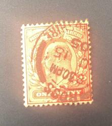 İngiltere Pulu - England Stamp - Postadan Geçmiş Pul Filateli -DAMGALI - KRAL GEORGE V. TEMALI PUL, 1 PARA - YABANCI PULLAR - NOSTALJİK DOĞUM GÜNÜ HEDİYESİ