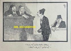 Osmanlıca Akbaba Mizah Dergisi-Gazetesi, Orijinal Dönem Basım, (Ottoman Magazine-Newspaper) - 25 Mayıs 1925 - Rumi: 25 Mayıs 1341 - Sayı: 258 - İmzasız Kapak Karikatürü: Anadolu'nun En Fakir Köyleri Bile Birer Tayyare Alırken İstanbul'un Zenginleri Hala Uyuyor. 