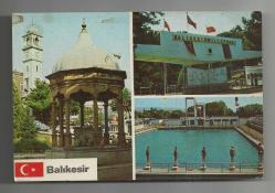 BALIKESİR ŞEHRİ ÜÇ PENCERELİ HİTİT COLOR BASKISI YAKIN DÖNEM KARTPOSTALI...