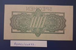 Çekoslovakya -1944 - 100 Korun -SPECİMEN - ÇİL - Nadir