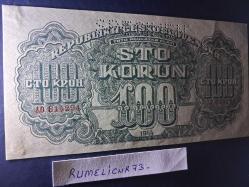 Çekoslovakya -1944 - 100 Korun -SPECİMEN - ÇİL - Nadir