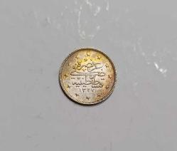 OSMANLI İMPARATORLUĞU PADİŞAH SULTAN MEHMET REŞAT HİCRİ 1327 YILI 1. SENE GÜMÜŞ 2 KURUŞ ÇİL KONDİSYONDA