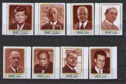 Ajman 1970 - Barış Savaşcıları - Kennedy - Churchill - Ünlüler - MNH - Damgasız