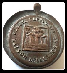 BRONZ/Bakır Kolye Ucu (1890-1910 Yılları) Katolik Madalyon Kolye Ucu