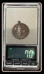 BRONZ/Bakır Kolye Ucu (1890-1910 Yılları) Katolik Madalyon Kolye Ucu