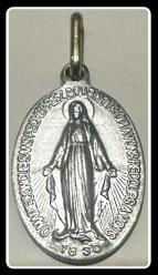 LOT.8 » Alüminyum Kolye Ucu (1950-1980 Yılları) Médaille Miraculeuse (Mucize Madalyası) Kolye Ucu