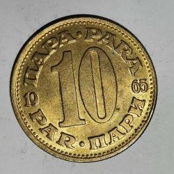 YUGOSLAVYA 1965   10  PARA