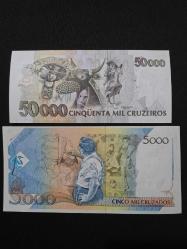 BREZİLYA 5000 CRUZEİROS-50000 CRUZEİROS 1989/1993 ÇİL