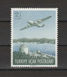 1950 2½ LİRA UÇAK PULU MNH LÜKS KONDİSYON.
