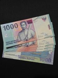 Endonezya 1000 Rupiah, 2000 ÇİL , Seri takipli 5 adet