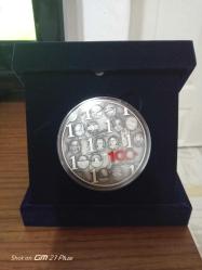 Türkiye Cumhuriyeti'nin 100.YILI Gümüş Okside Hatıra Parası kutulu (sertifikalı)
